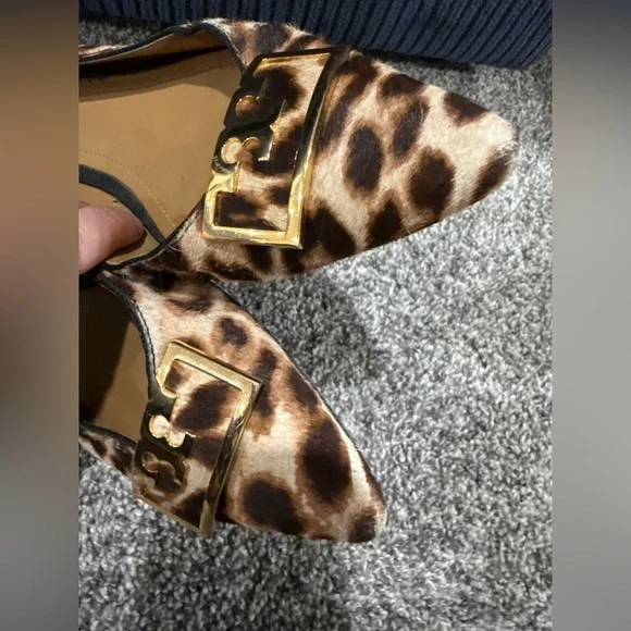 Tory Burch Gigi leopard print pointed toe flats, women's size 9 - Picture 13 of 13